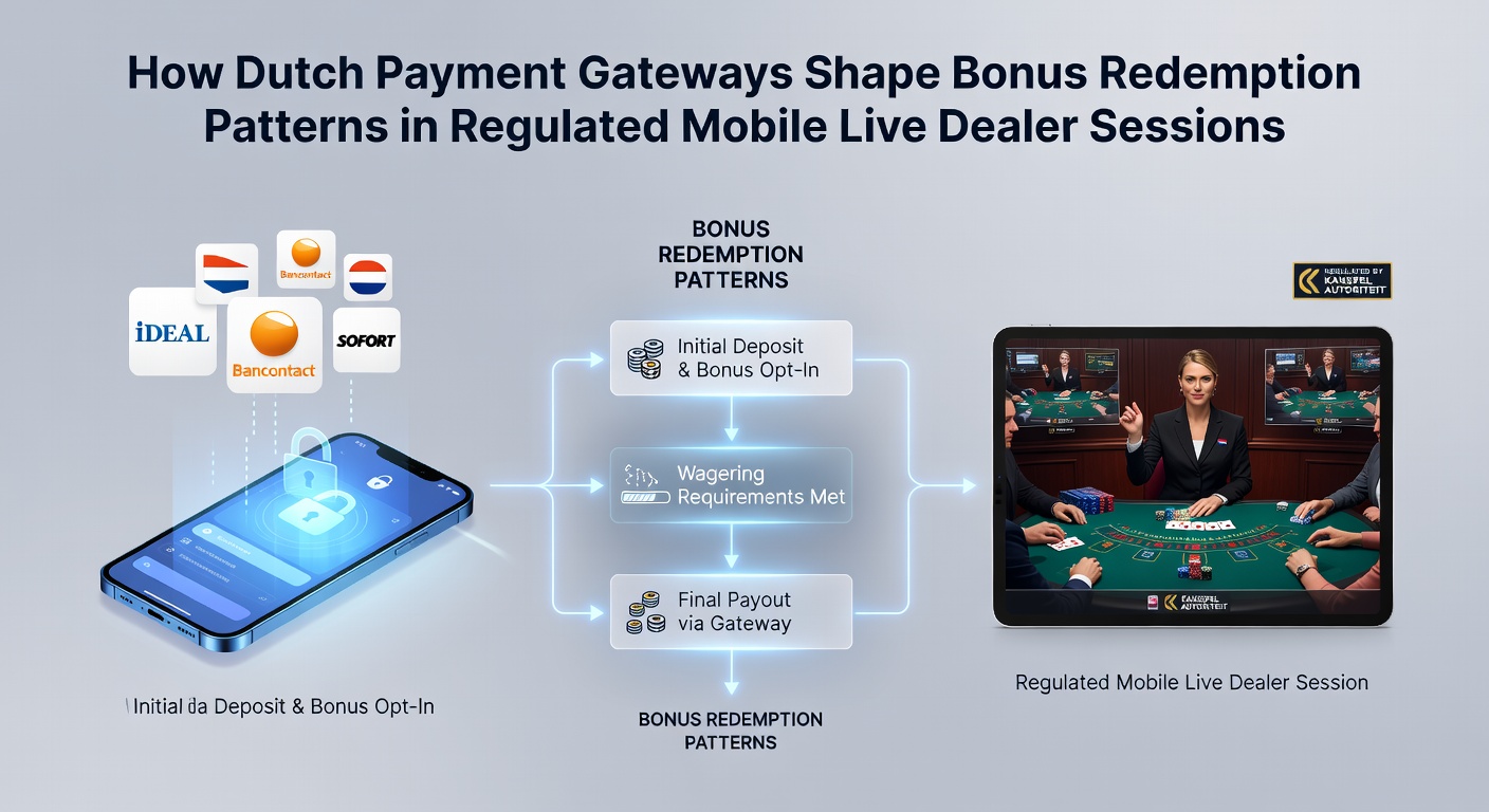 Grafiek die patronen toont in bonusverzilvering via betaalgateways in mobiele live dealer sessies