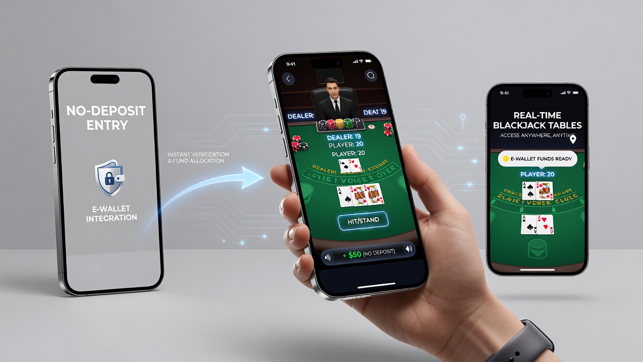Realtime blackjack sessies met e-wallet op mobiele apparaten