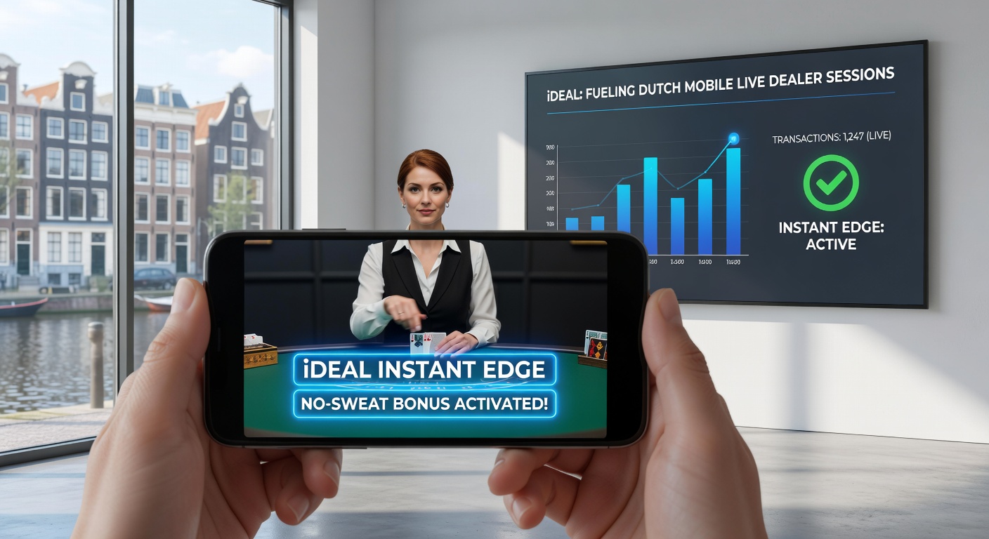 Grafiek met statistieken over iDEAL-transacties en live dealer populariteit in Nederlandse mobiele casino's