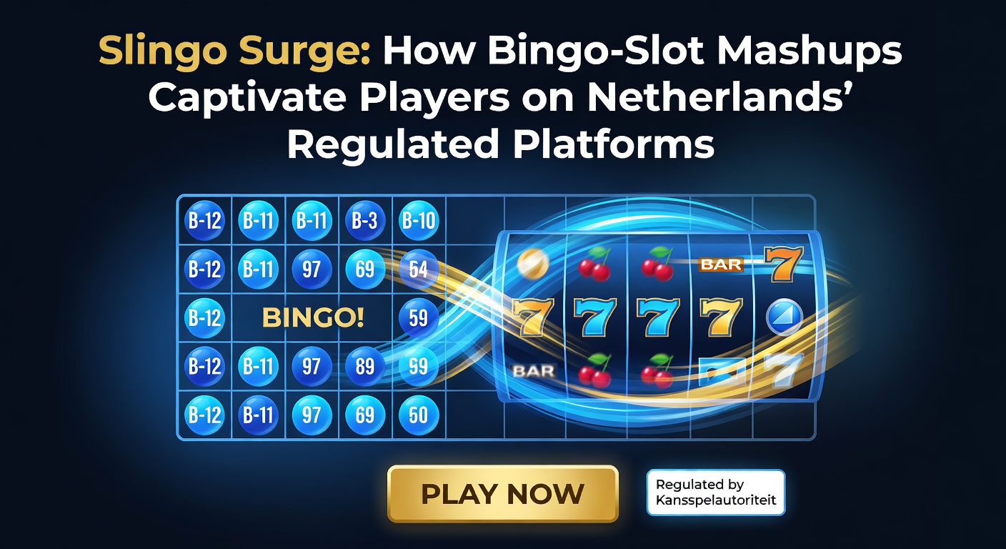 Schermafbeelding van een dynamische Slingo-game met bingo-kaarten en draaiende slotsymbolen op een Nederlands online casino-platform