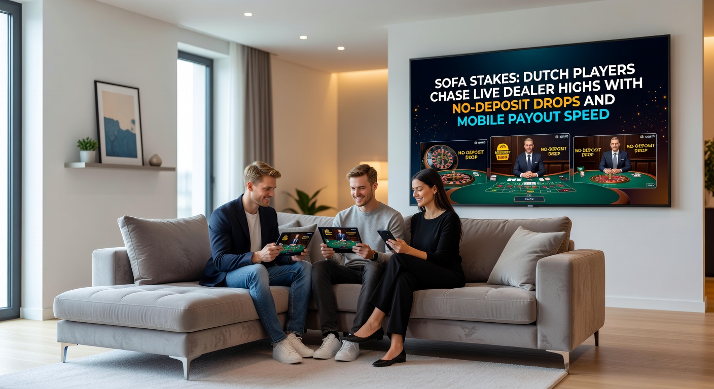 Overzicht van no-deposit bonussen op Sofa Stakes, met live dealer tafels en mobiele uitbetalingsopties zichtbaar op een smartphone-scherm